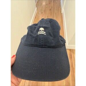 soulcycle Navy Cap with White Skull Embroidery